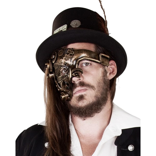 Maske - Steampunk - für Erwachsene - 17 x 13 cm
