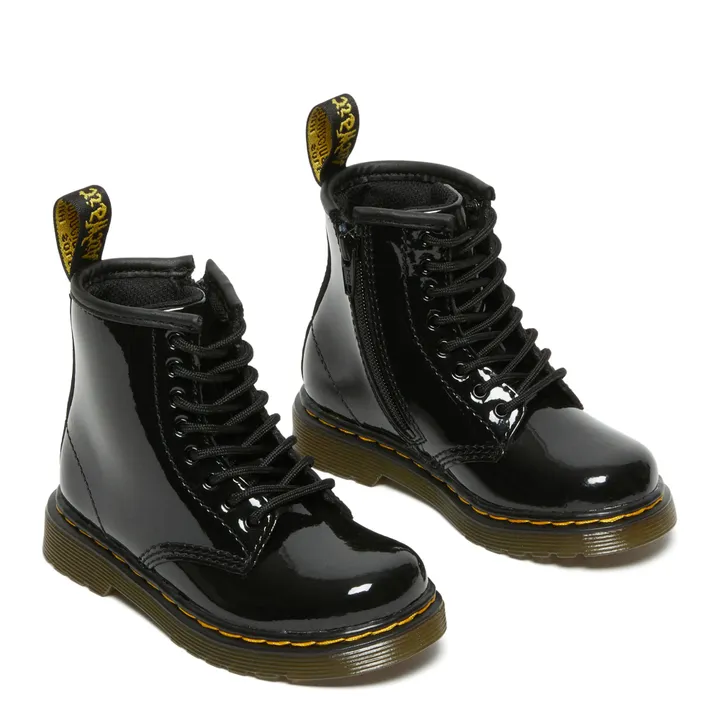 Dr Martens Boots à Lacets 1460 Cuir Verni | Noir