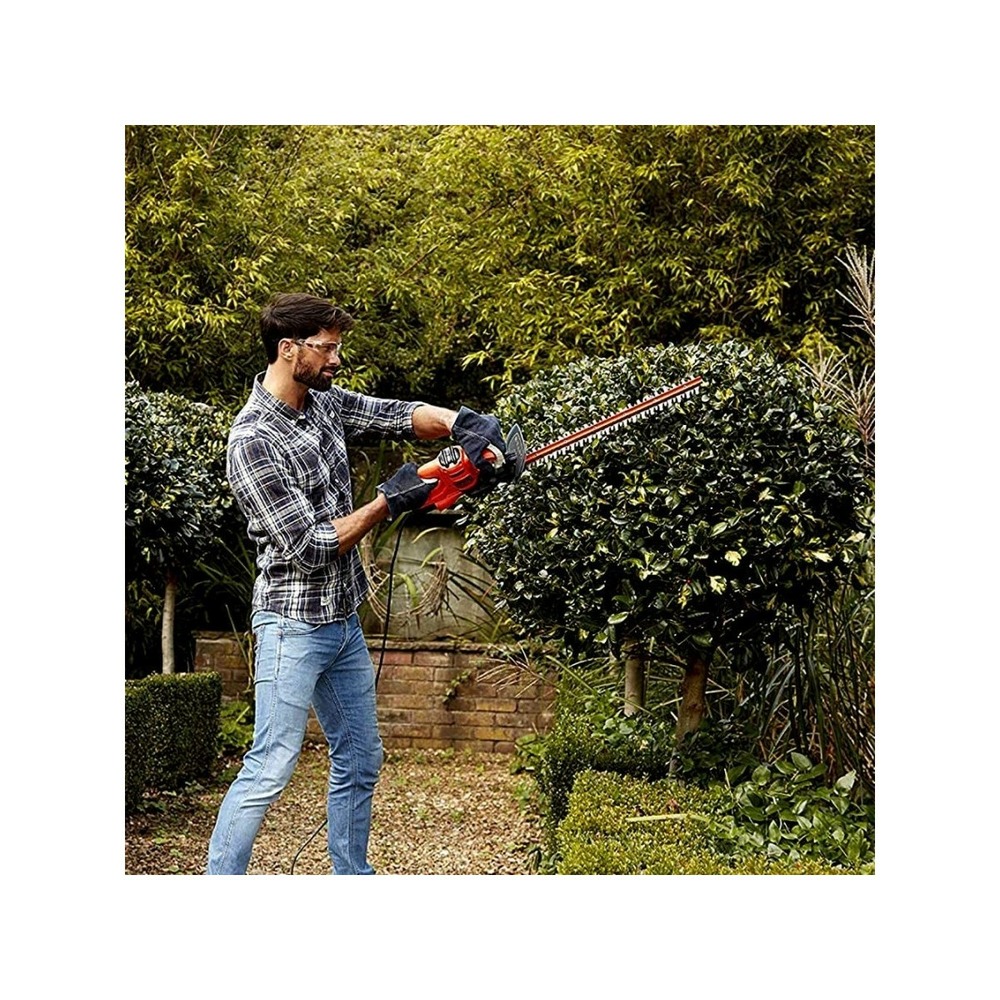 Taille-haie 420w lame 45 cm black + decker beht 201 lame double coupe double interrupteur