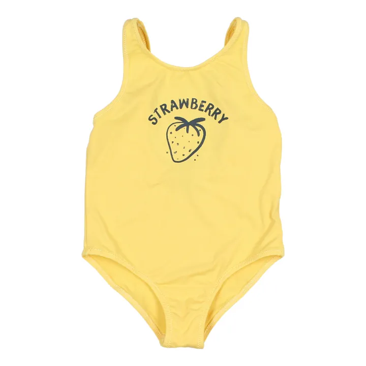 Búho Maillot de Bain 1 Pièce Fraise | Jaune