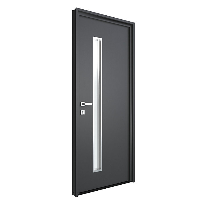 Tapée d'isolation pour porte acier gris anthracite 100 mm Radex