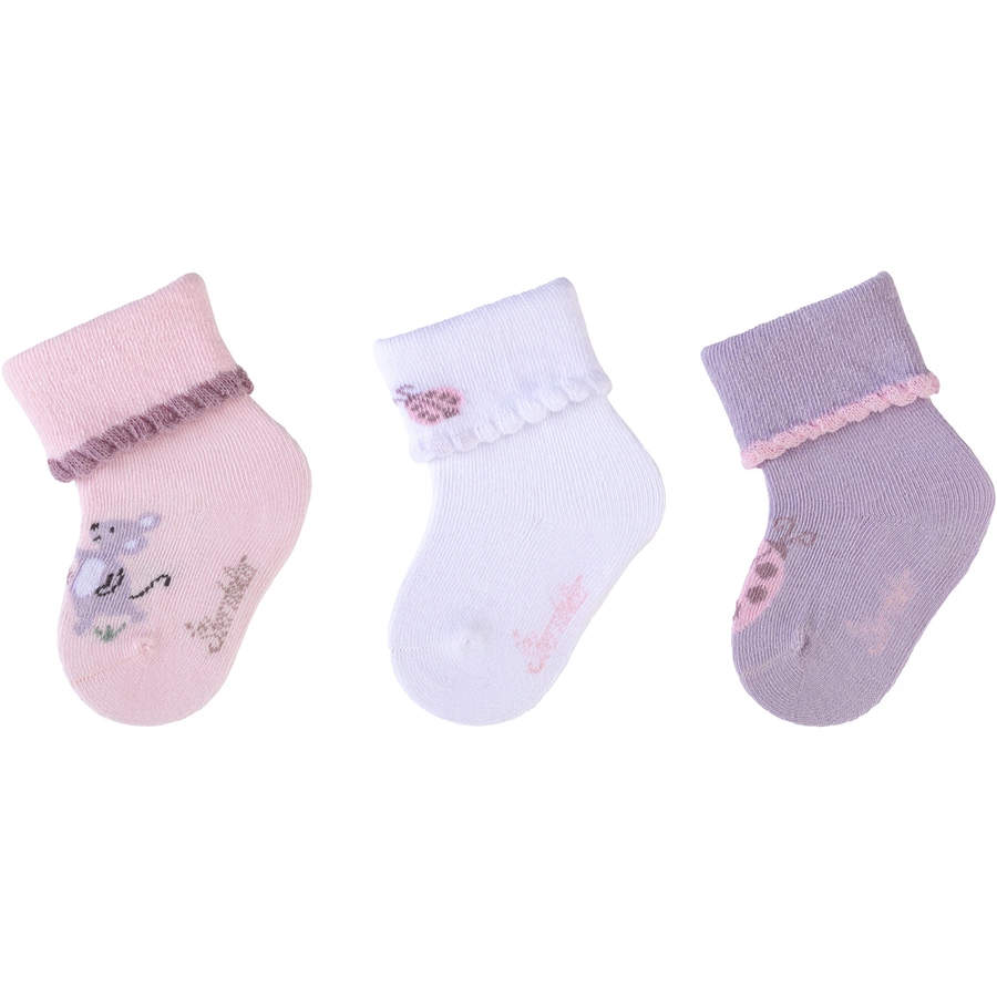 Sterntaler Baby-Socken 3er-Pack Maus rosa