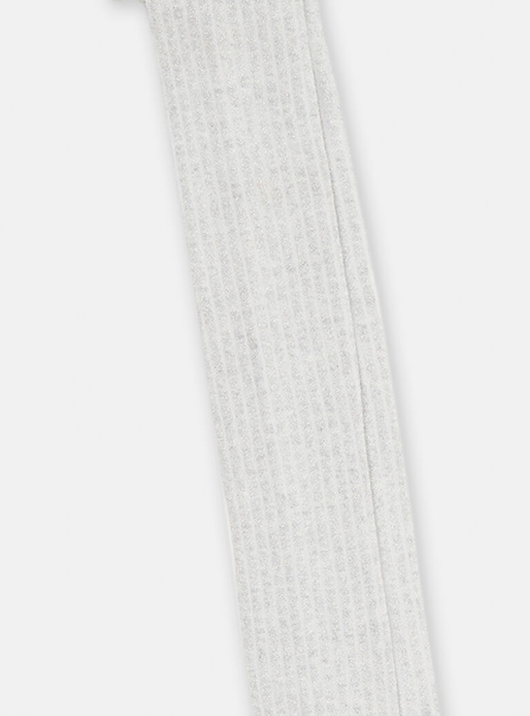 Collants gris en lurex fille
