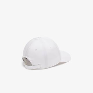 Casquette brodée en gabardine de coton Chapeaux & Casquettes - Blanc - Lacoste - Femme