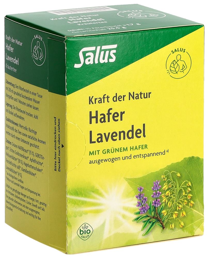 SALUS Tee Kraft der Natur Tees Hafer Lavendel Bio Btl 15 Stk