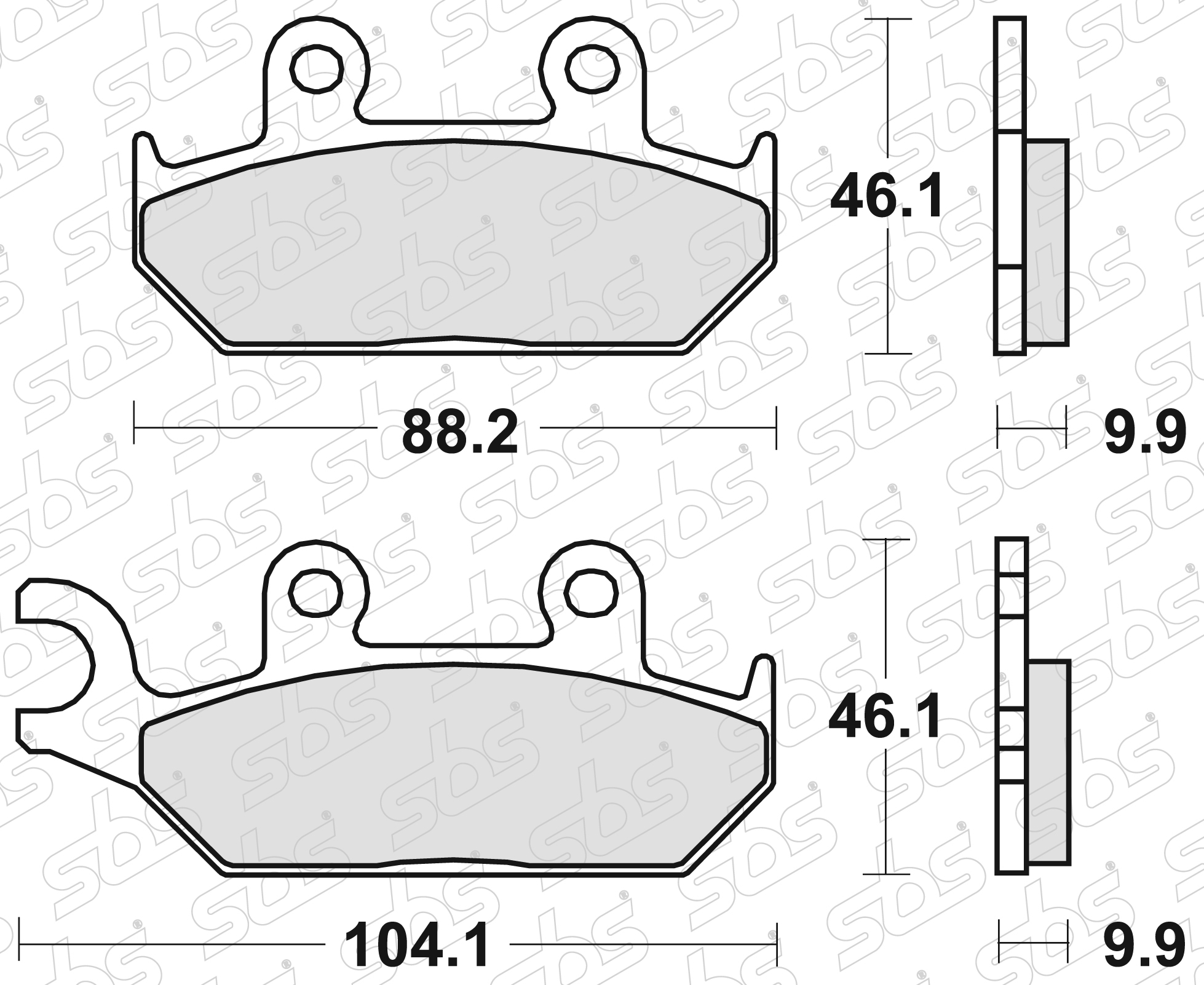 SBS - Plaquettes de frein 650 HF
