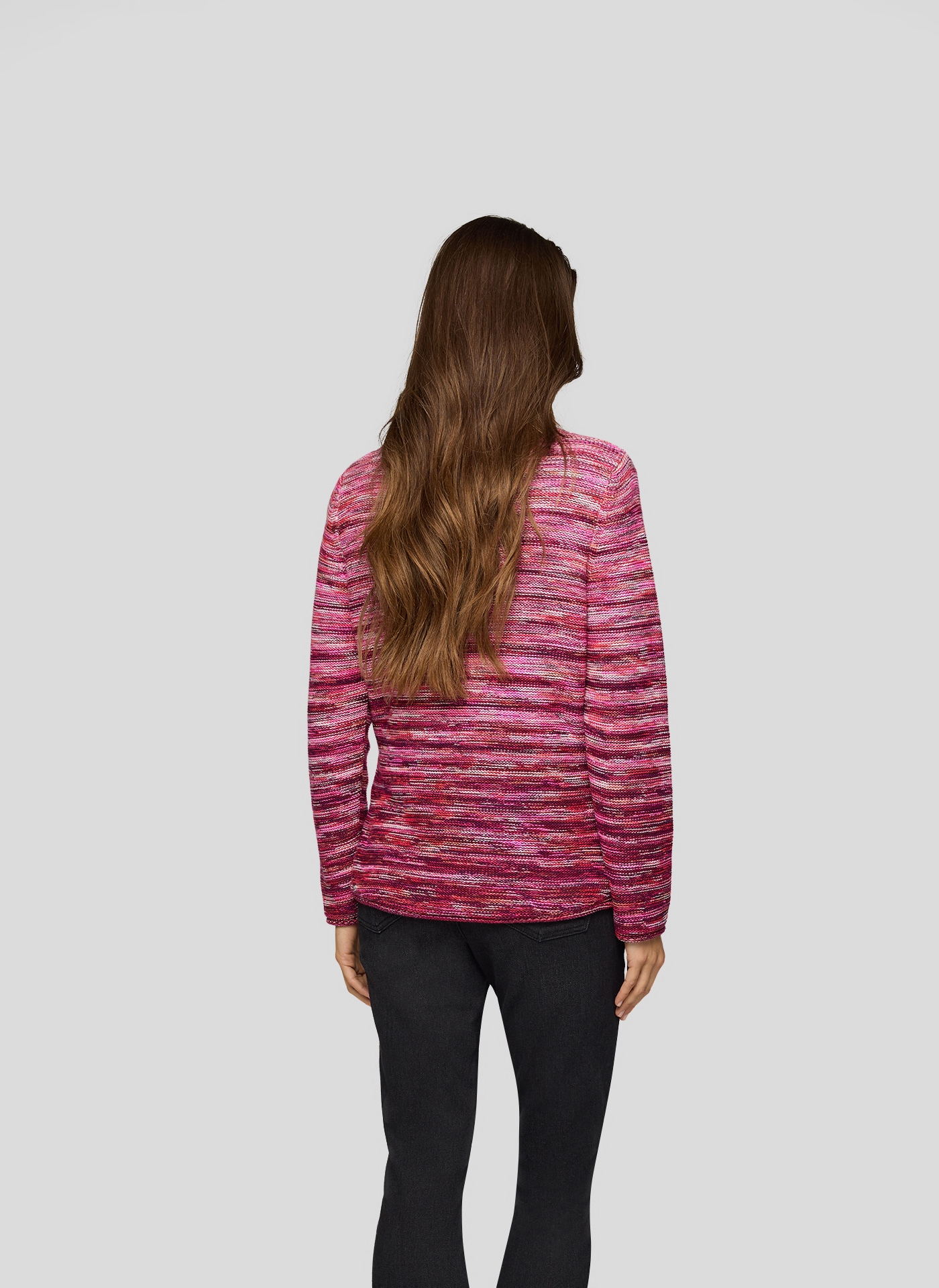 Rabe Rundhalspullover , mit intarsien Print