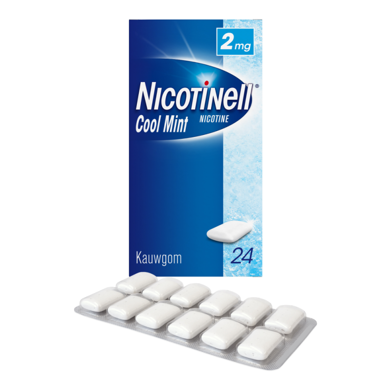 Nicotinell Kauwgom Cool Mint 2 MG 24 Stuks