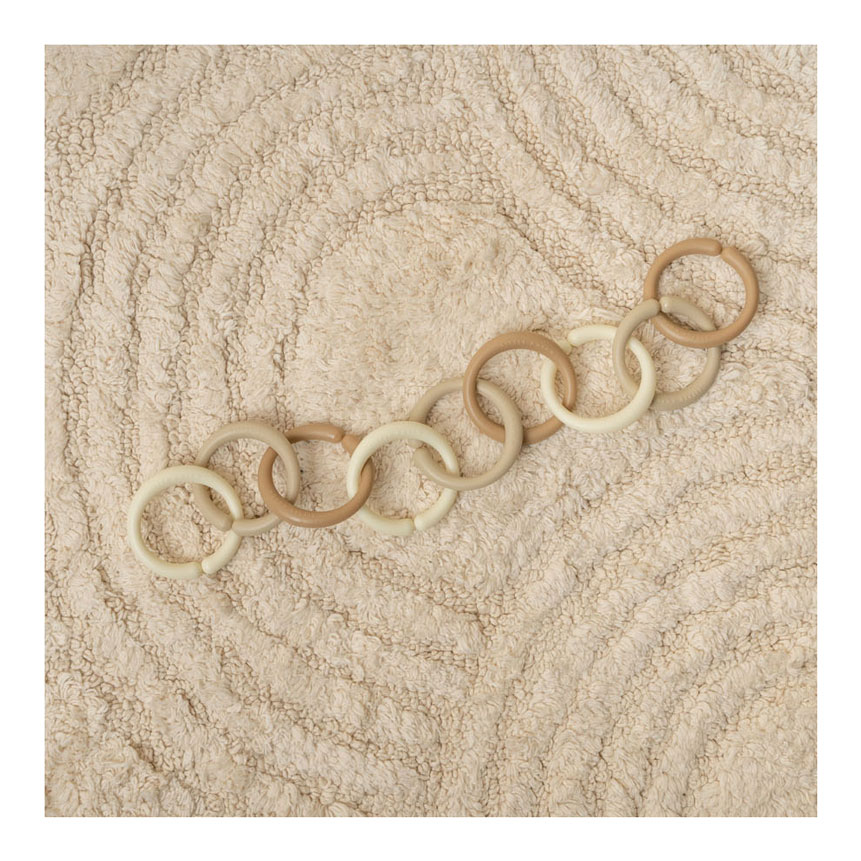 Little Dutch Little Loops Speelgoedringen Beige, 12dlg.