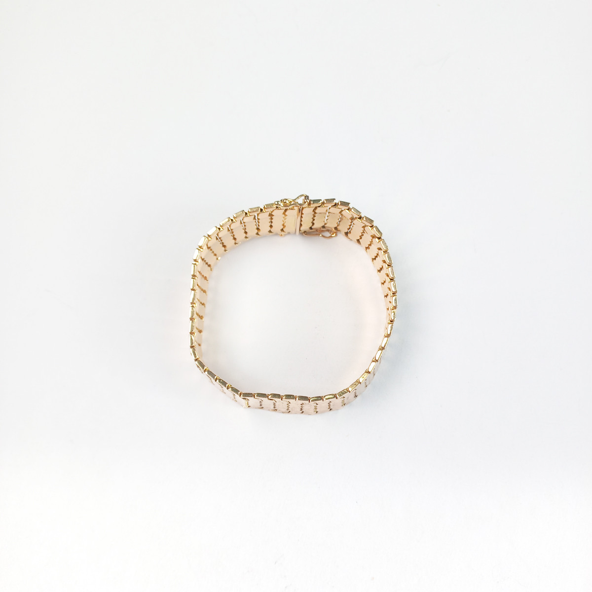 Bracelet d'occasion or 750 jaune maille fantaisie 18.5 cm