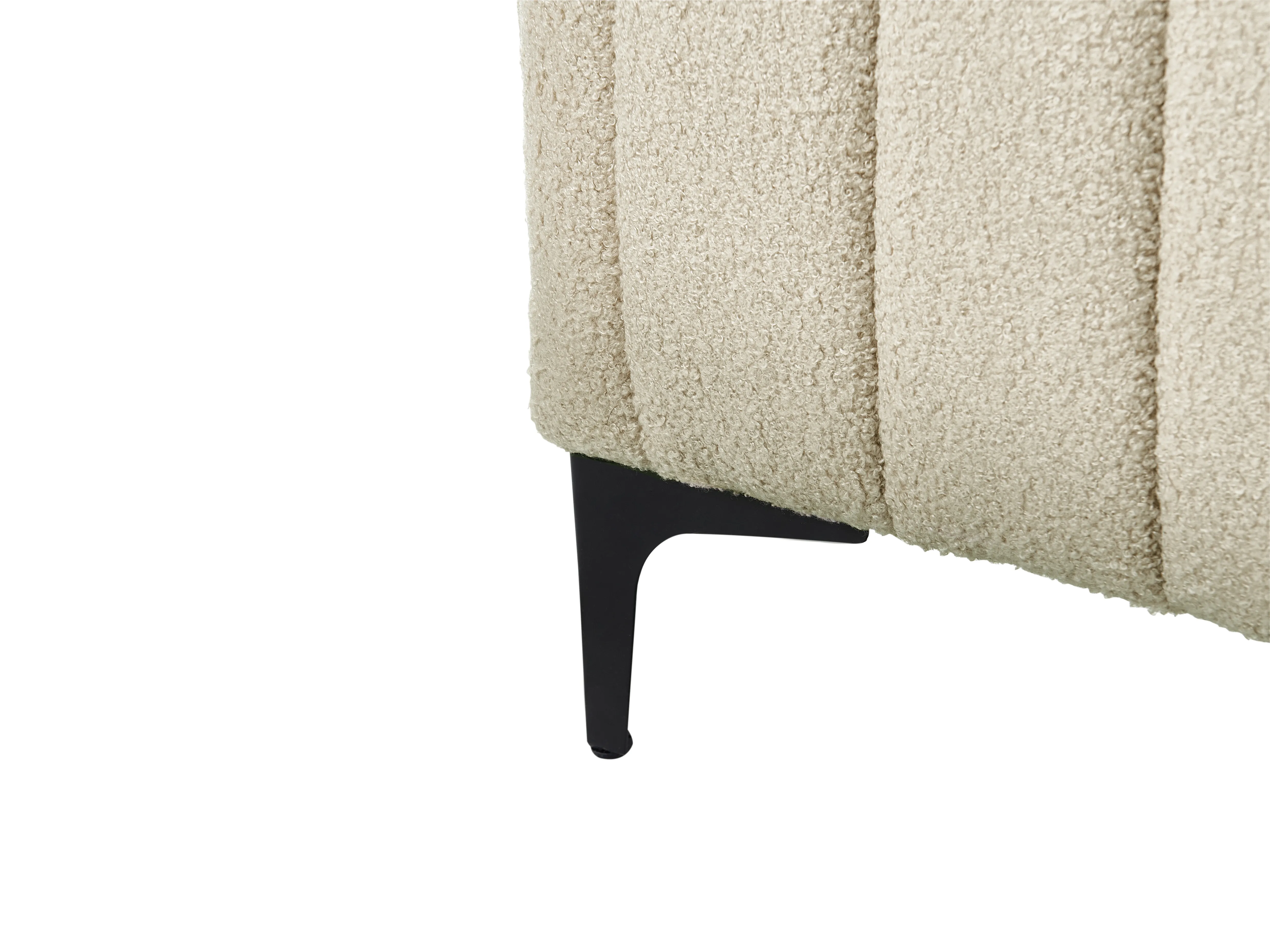 Bed Bouclé LUNAN 180 x 200 cm Beige