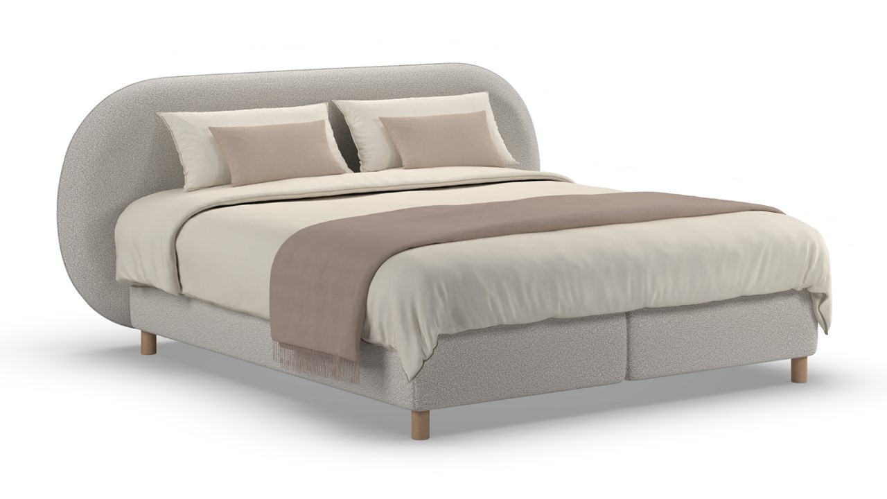 Boxspring Flow met Kårlsson Excellence matras - Wool look off white