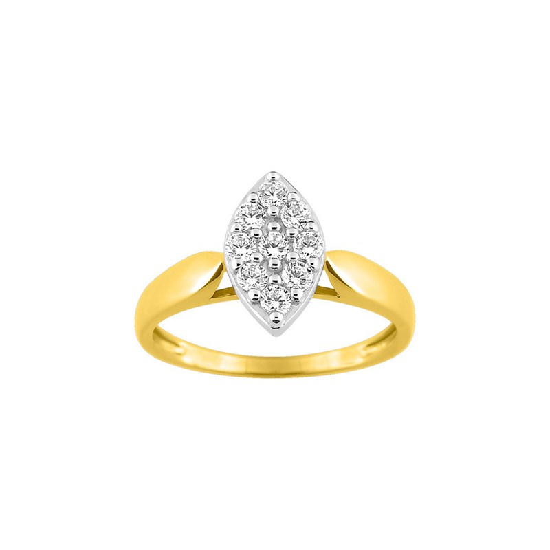 Bague Femme - Oxyde de zirconium - Or 9 Carats