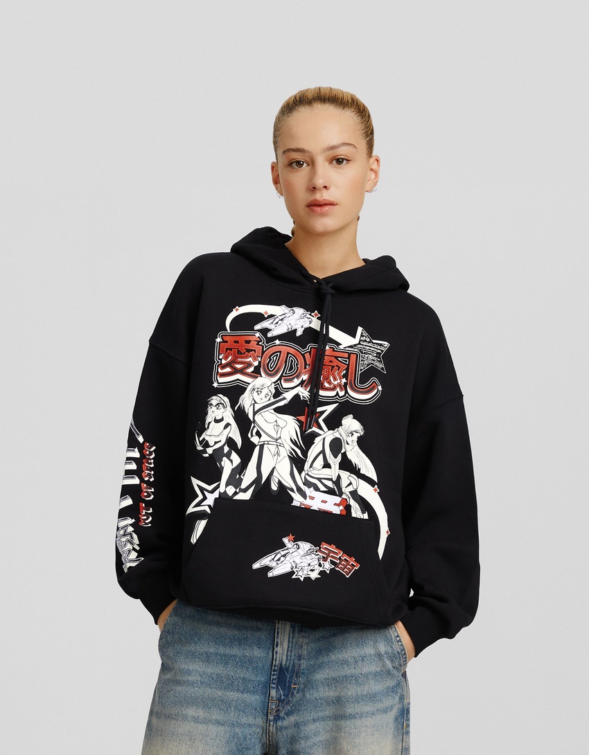 Moletom estampado oversized