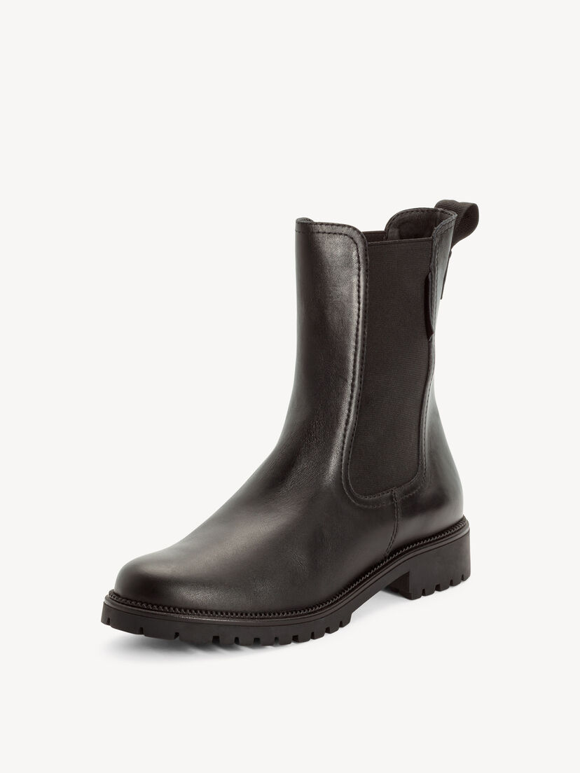 Leren Chelseaboot - zwart