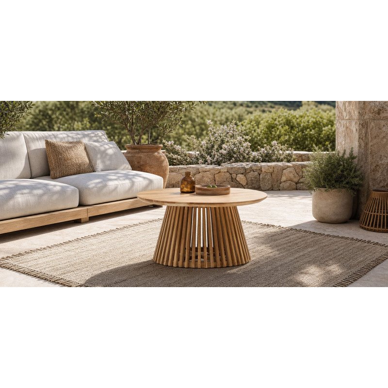 Table basse Jeanette - teck massif
