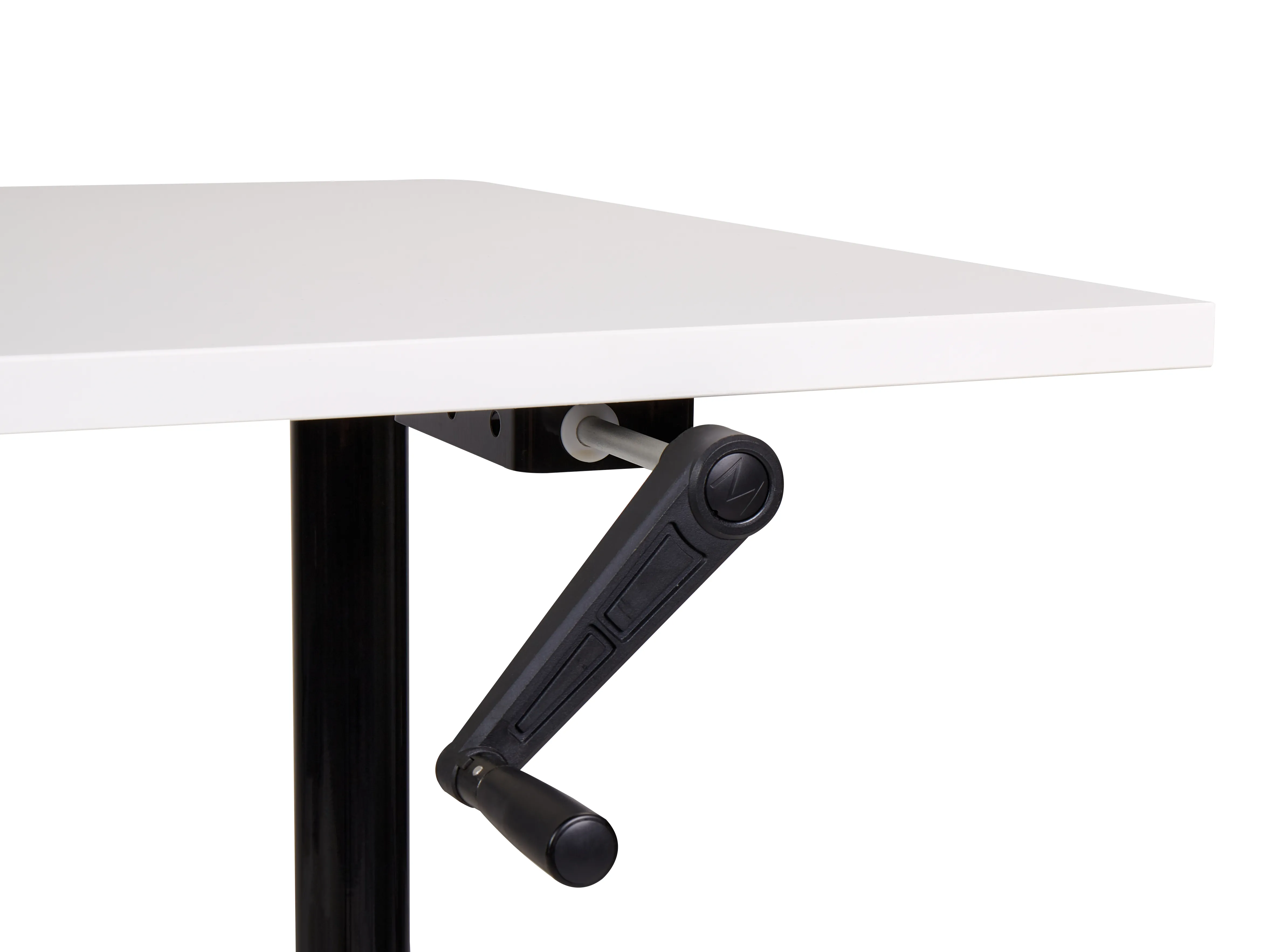 Handmatig verstelbaar sta-bureau DESTINAS Wit/zwart 160 cm 72 cm