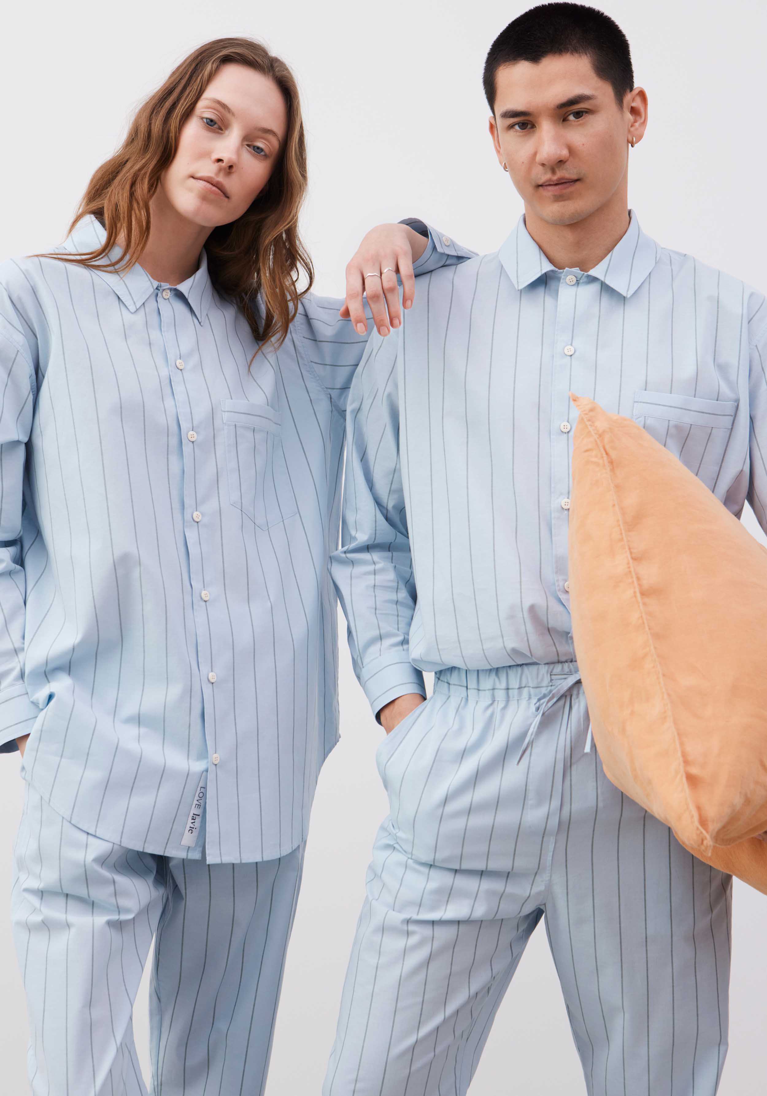 Lavie Hemd Yoko Striped Sky/Dunkelgrün