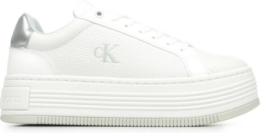 Calvin Klein Witte Polyester Sneaker met Gewatteerde Binnenzool