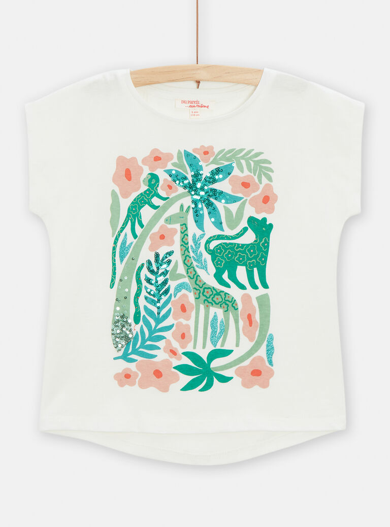 Tee shirt manches courtes écru