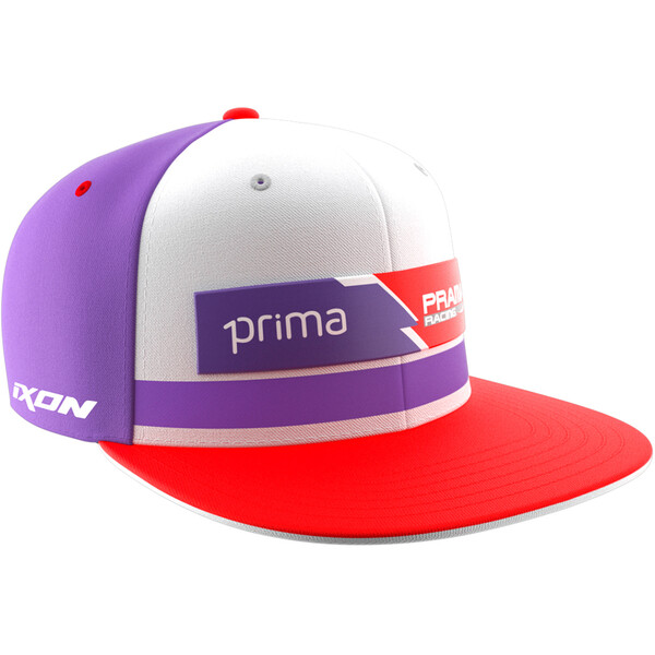 Ixon - Casquette Flat Pramac 23 Rouge / Blanc / Violet