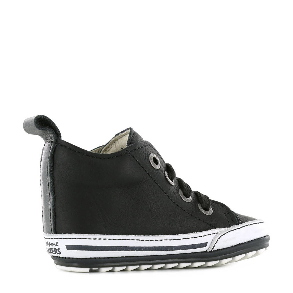 Shoesme BP21W028-Dleren babyschoenen zwart/rood