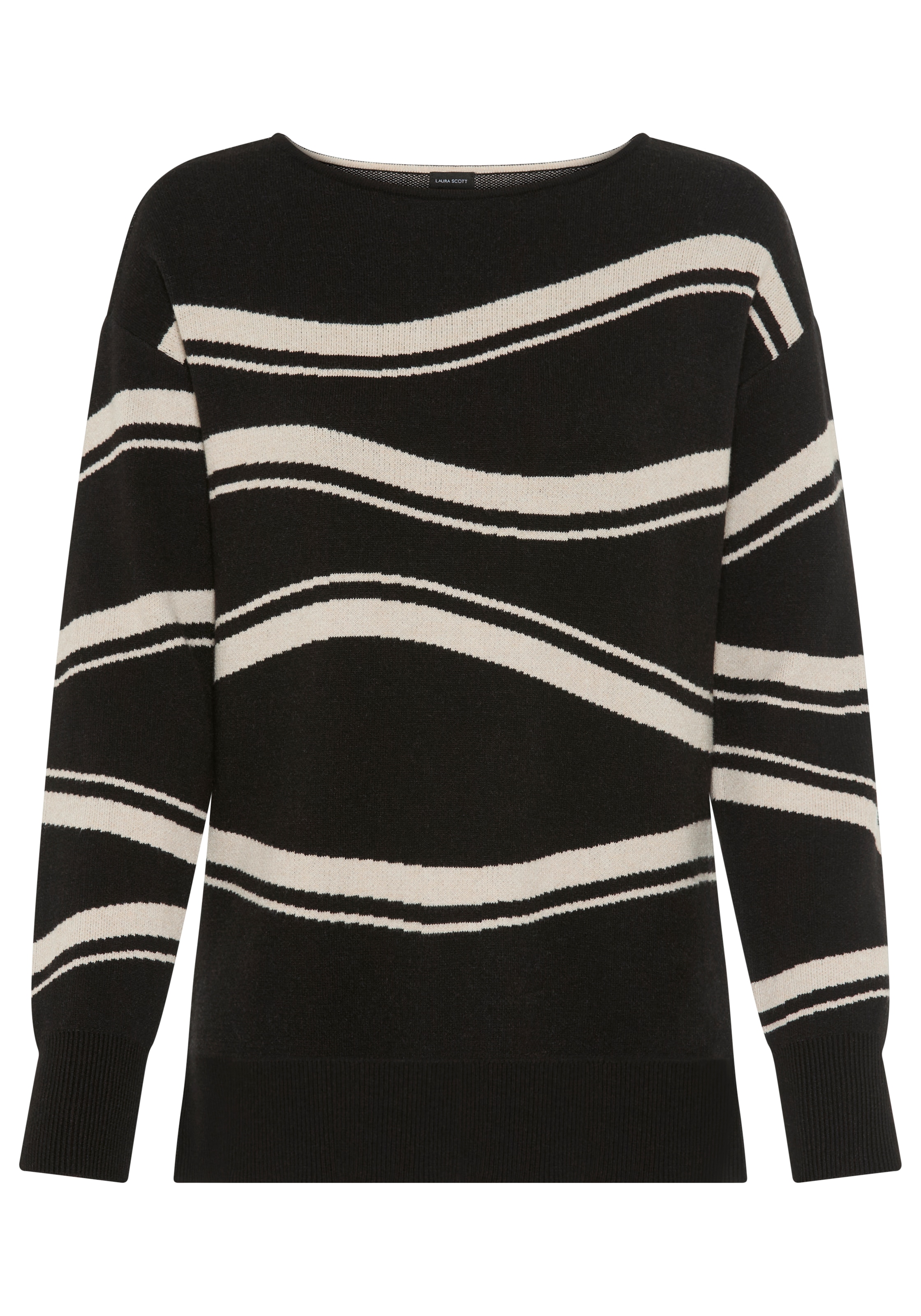 Laura Scott Strickpullover , Feinstrickpullover mit schönem Streifenmuster