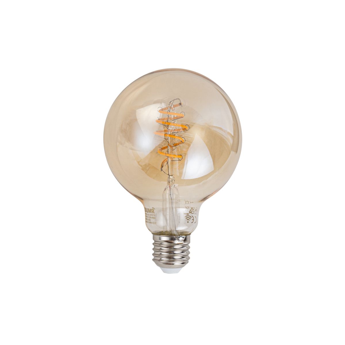 Smart E27 dimbare LED lamp G95 amber 4.9W 320 lm 2500K