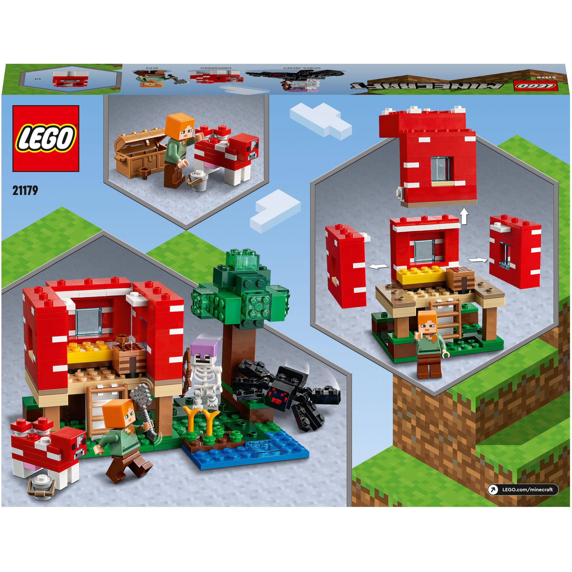 LEGO Konstruktionsspielzeug Minecraft Das Pilzhaus