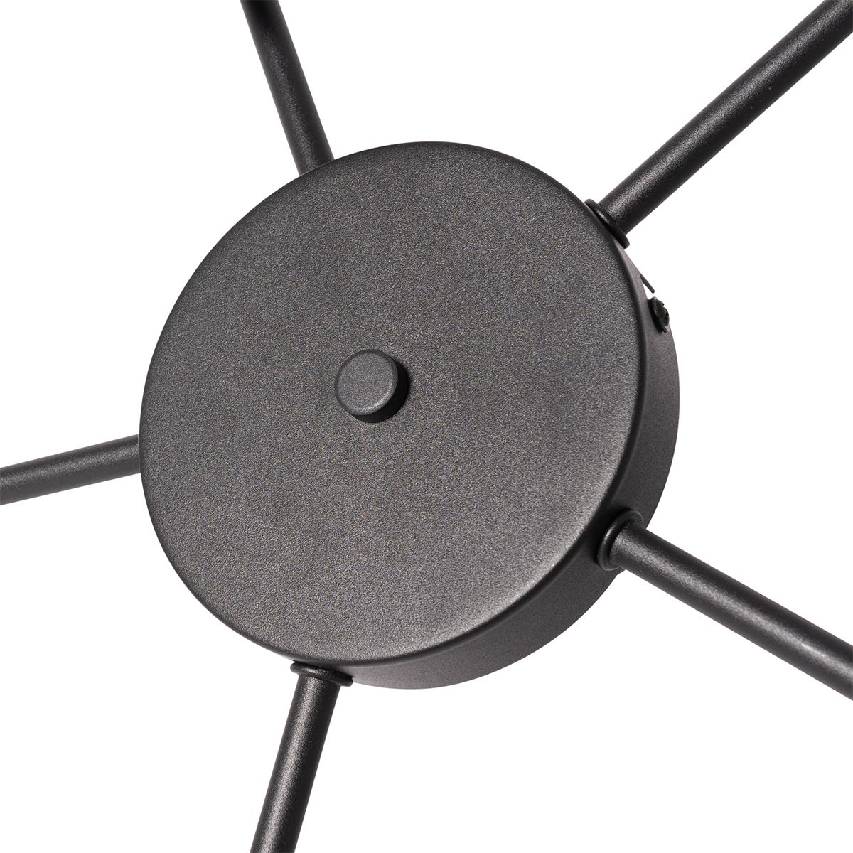 Plafondlamp zwart met gouden binnenkant 5-lichts - Multidrum