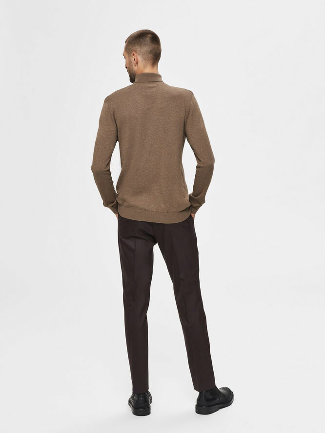 Selected Homme SLHBERG ROLL NECK B NOOS Teak/melange