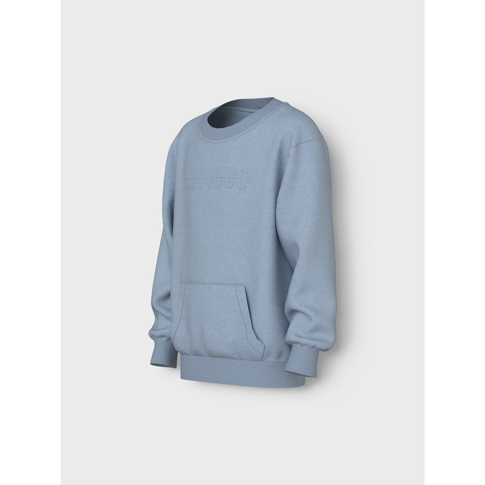 Køb Name It Dusty Blue Obivous Nkmvanoa Ls Nreg Sweat Unb