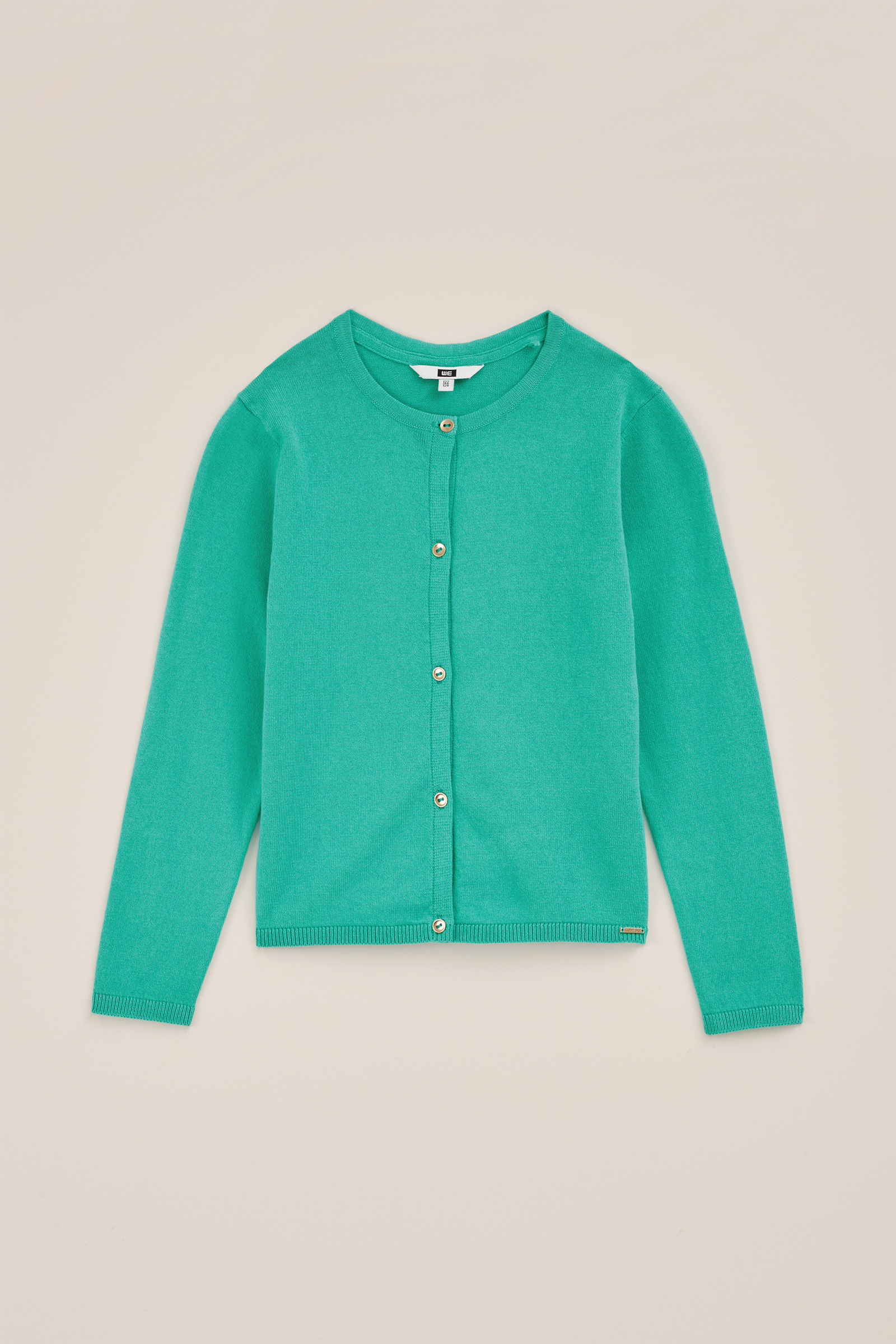 Meisjes gebreide vest WE Fashion Groenblauw