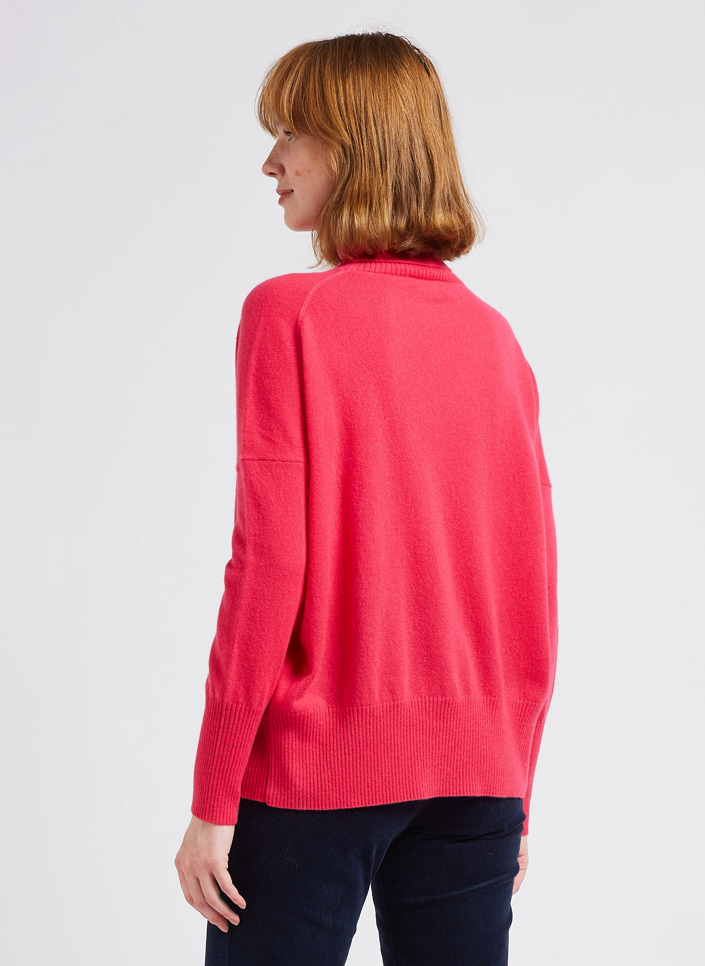Pull col roulé en cachemire | Rose