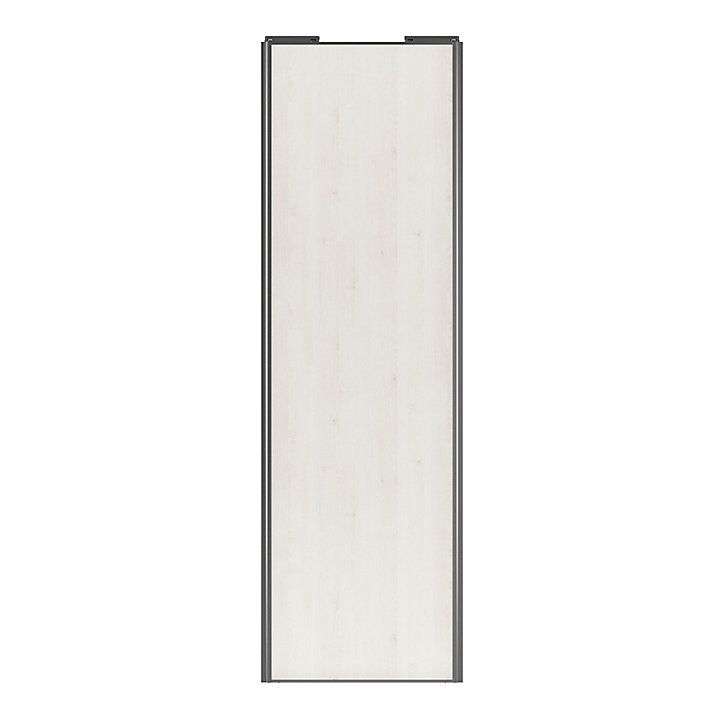 Porte de placard coulissante bois nordique profil gris GoodHome Arius H. 248,5 x L. 77.2 cm + amortisseurs