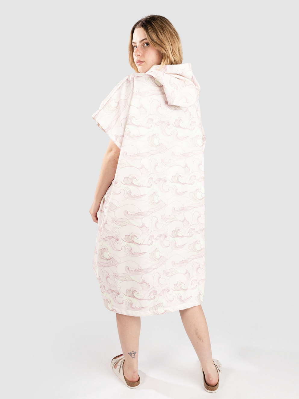 After Japan Waves Surf Poncho soft pink