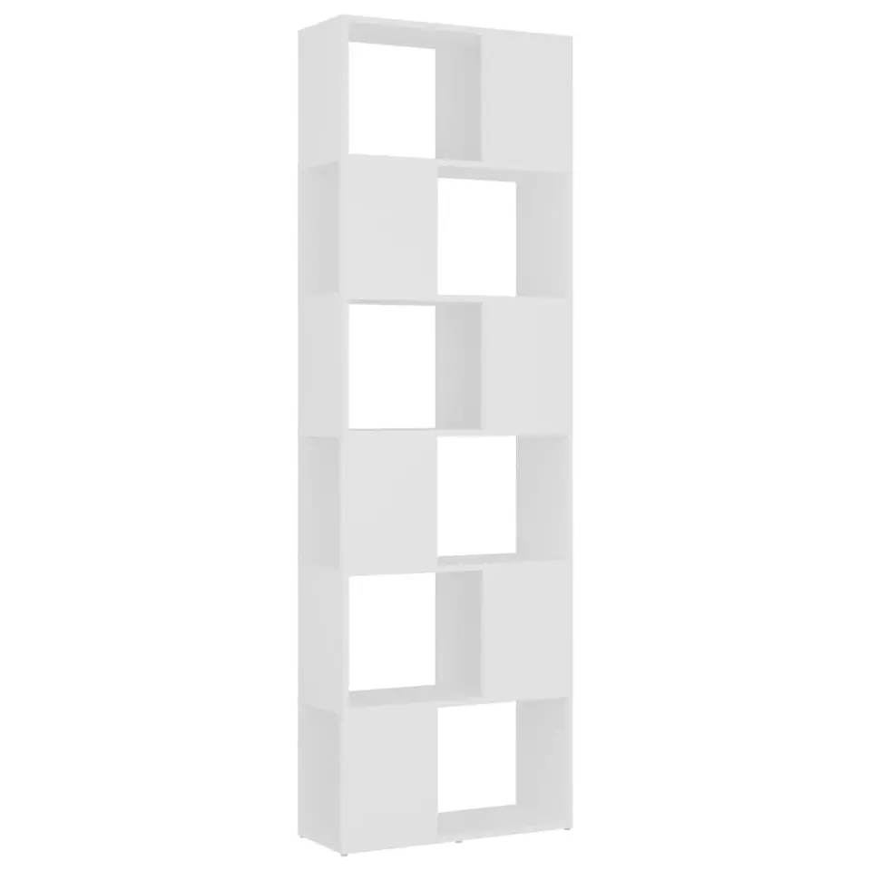 vidaXL - Boekenkast - Wit - Bewerkt hout - 60 x 24 x 186 cm