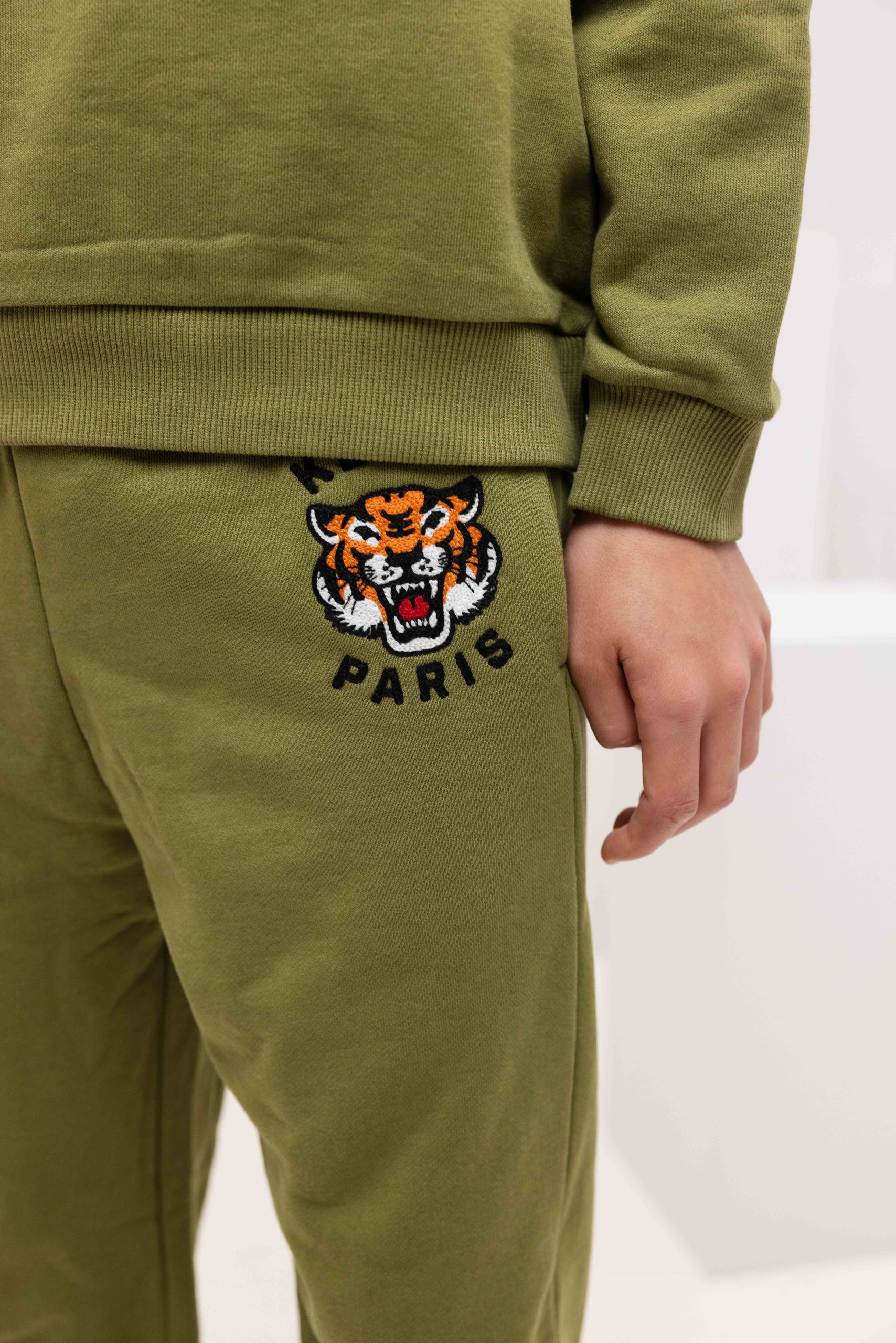Kenzo Embroidered Tiger Trainingspak Kids Groen