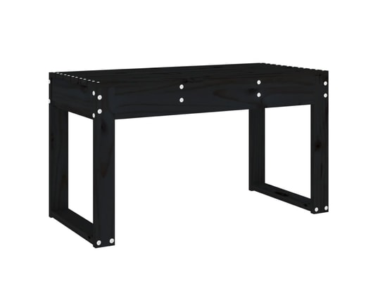 VIDAXL - Banc de jardin noir 80x38x45 cm bois massif de pin