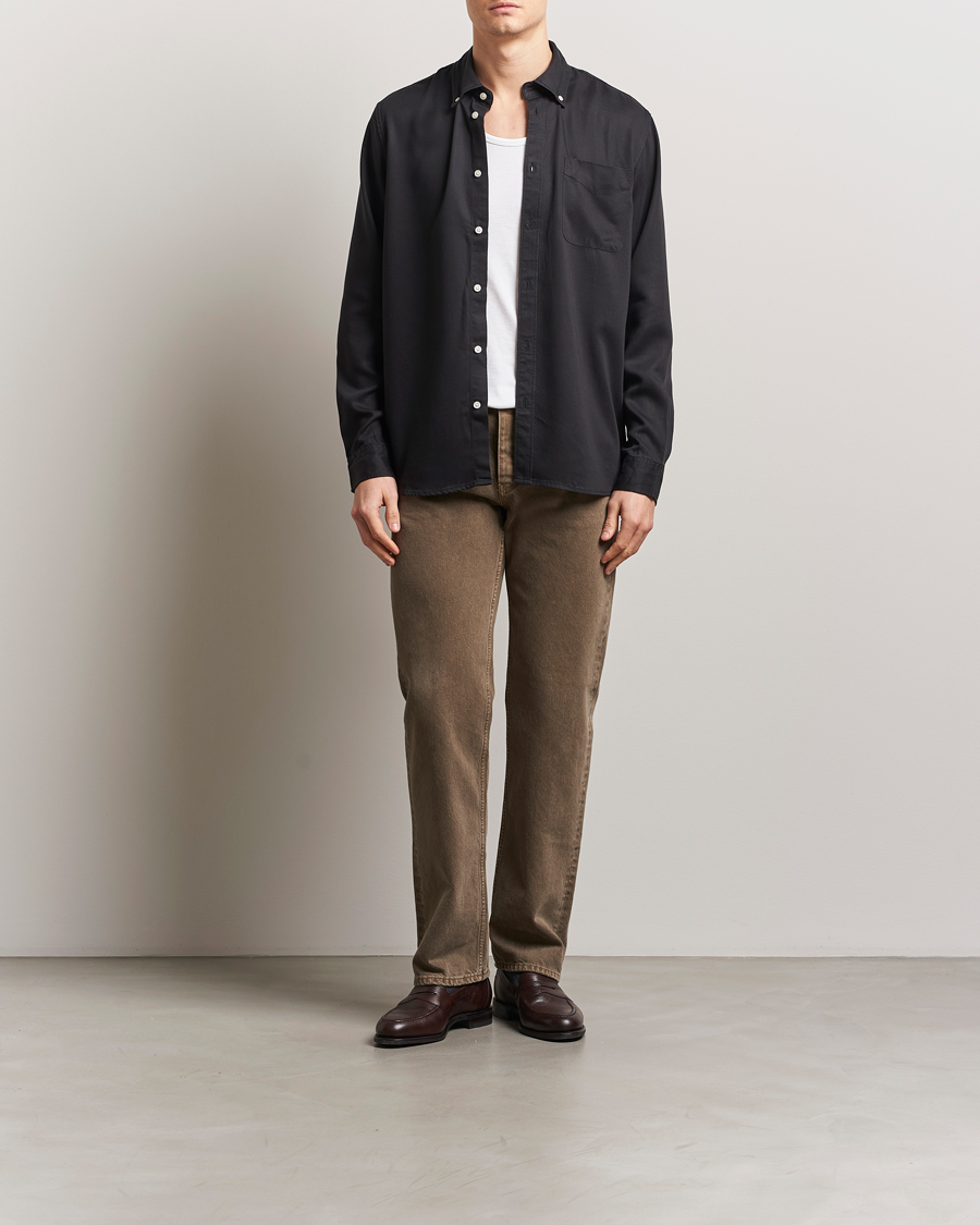 Les Deux Kent Tencel Shirt Black