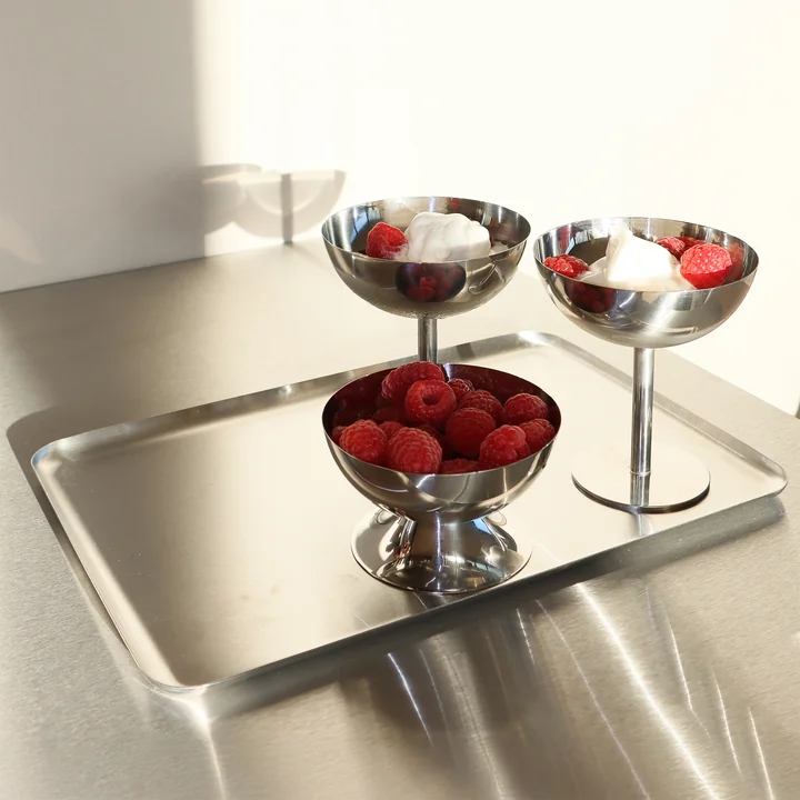 Nichba Design - Serviertablett M, 15 x 26 cm, Edelstahl