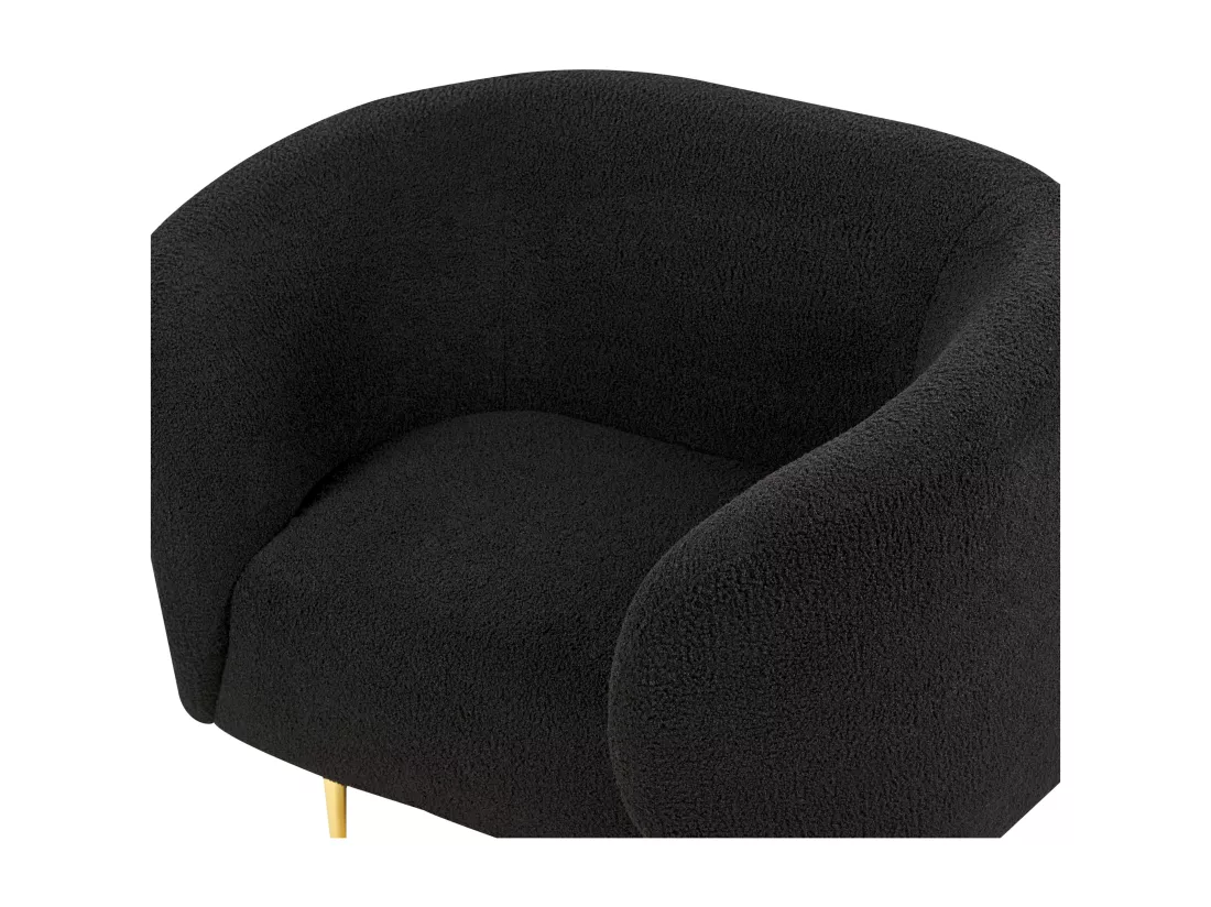 Fauteuil LOEN Bouclé Noir