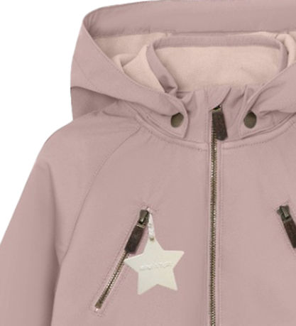 Mini A Ture Softshelljacke m. Fleece - MatAlgea - Cloudy Rose