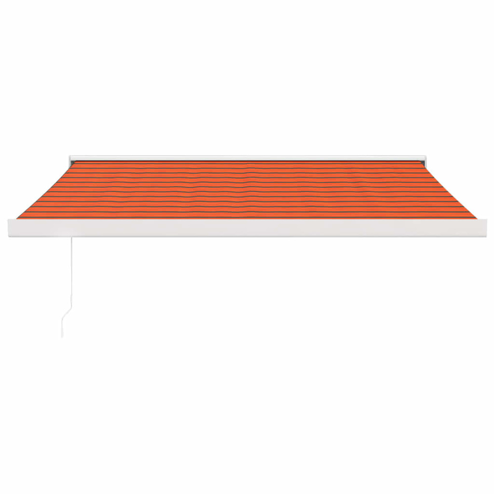 Auvent rétractable orange et marron 3x2,5 m tissu et aluminium