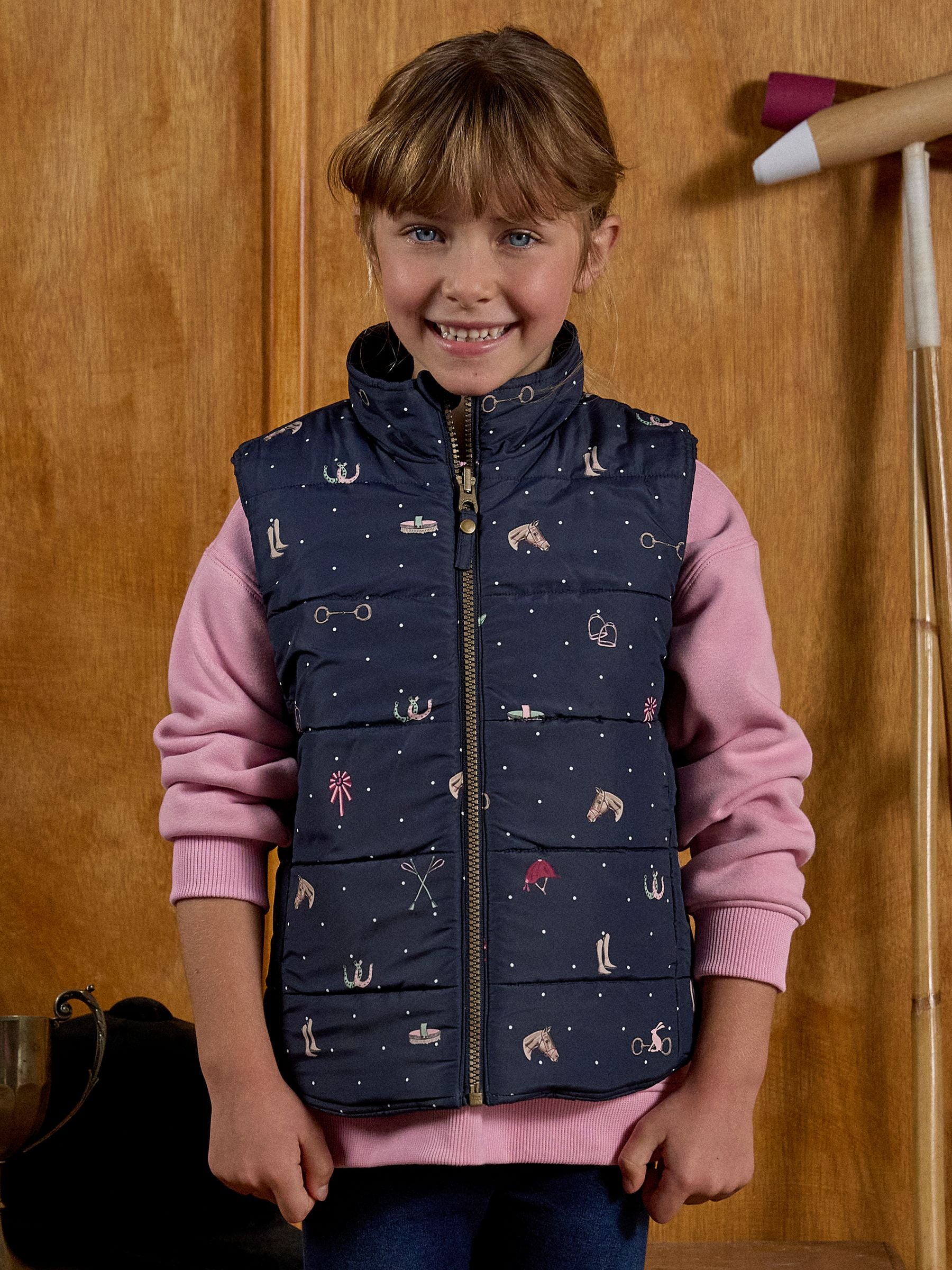 Joules Atwell omkeerbare regenbestendige gilet voor meisjes