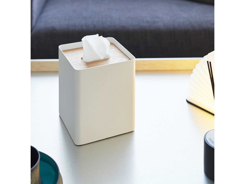 Yamazaki Kosmetiktuchbox Rin Weiss Quadratische Taschentuchbox
