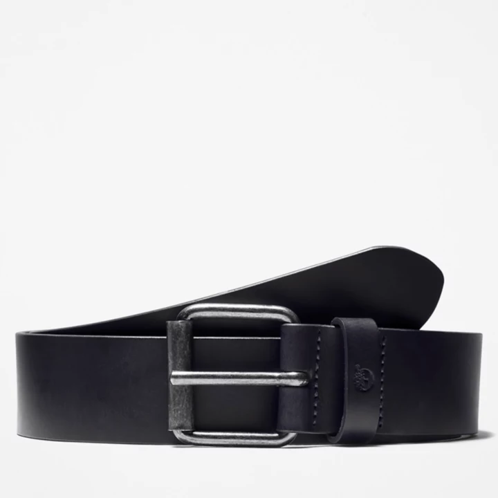 Ceinture en cuir pour homme en bleu marine