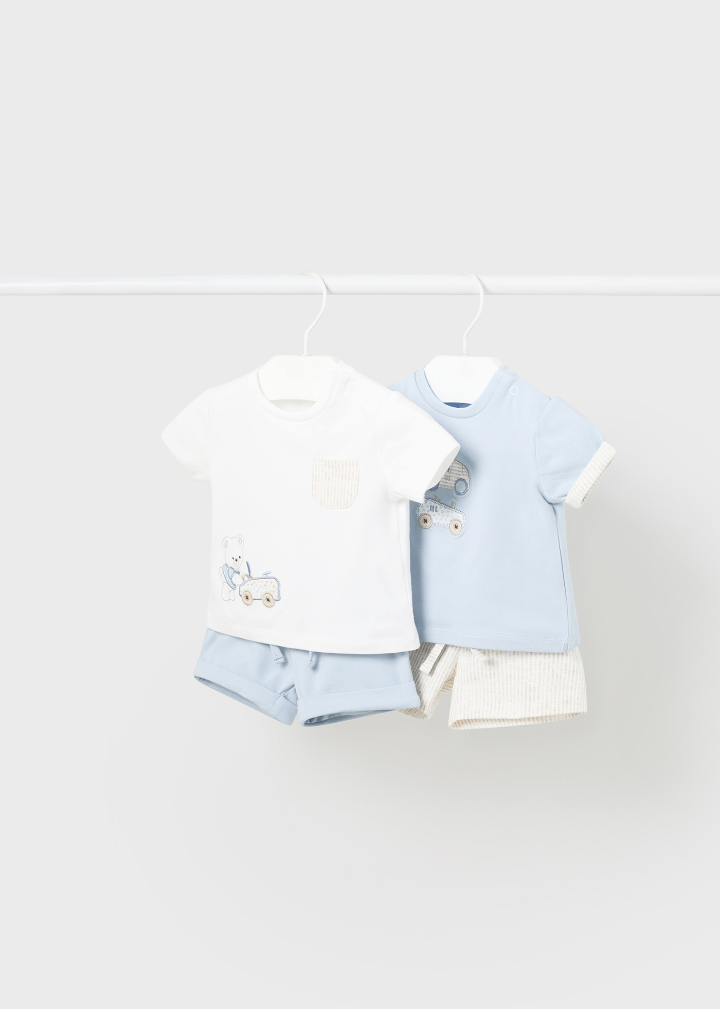 Conjunto de algodão Better Cotton para recém-nascidos, 4 peças, eucalipto