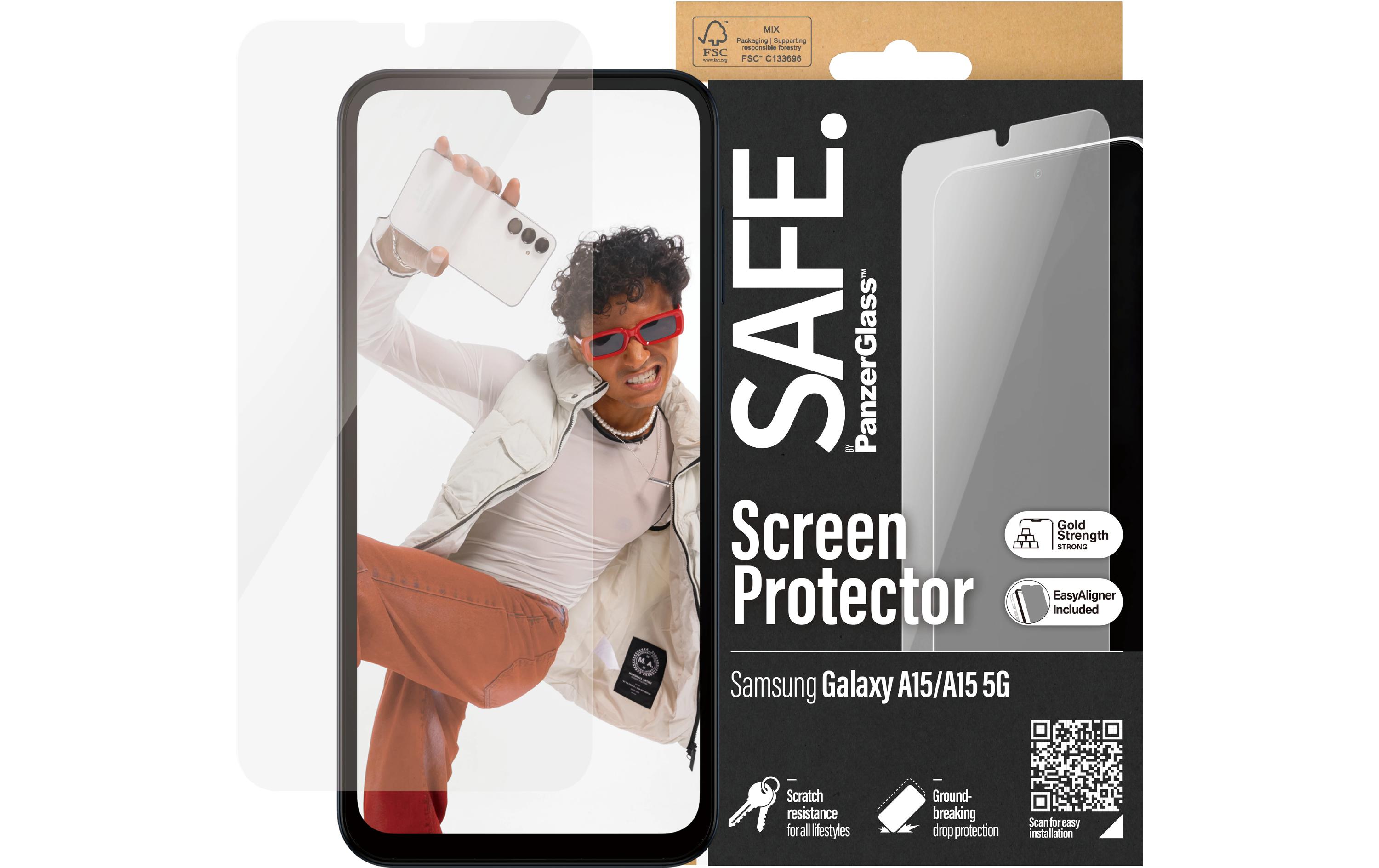 Displayschutz Ultra Wide Fit Galaxy A15 / A15 5GDisplay-Schutzfolie für das Samsung Galaxy A15 5G/Galaxy A15