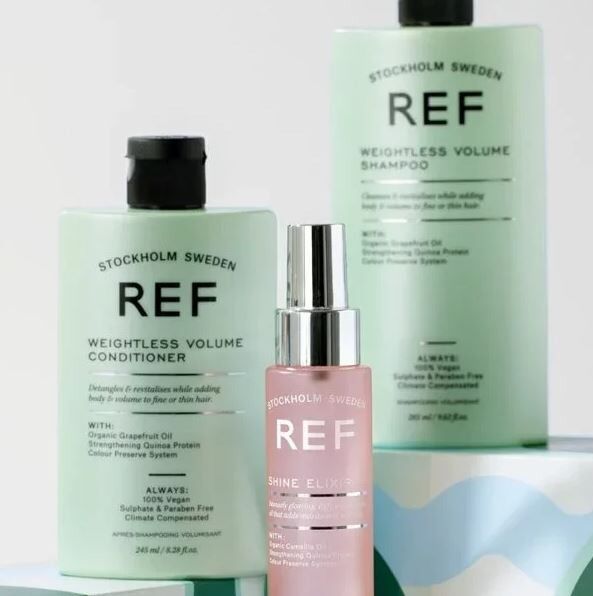 REF - Weightless Volume Giftbox - Shampoo 285 ml - Conditioner 245 ml - Shine Elixir 80 ml